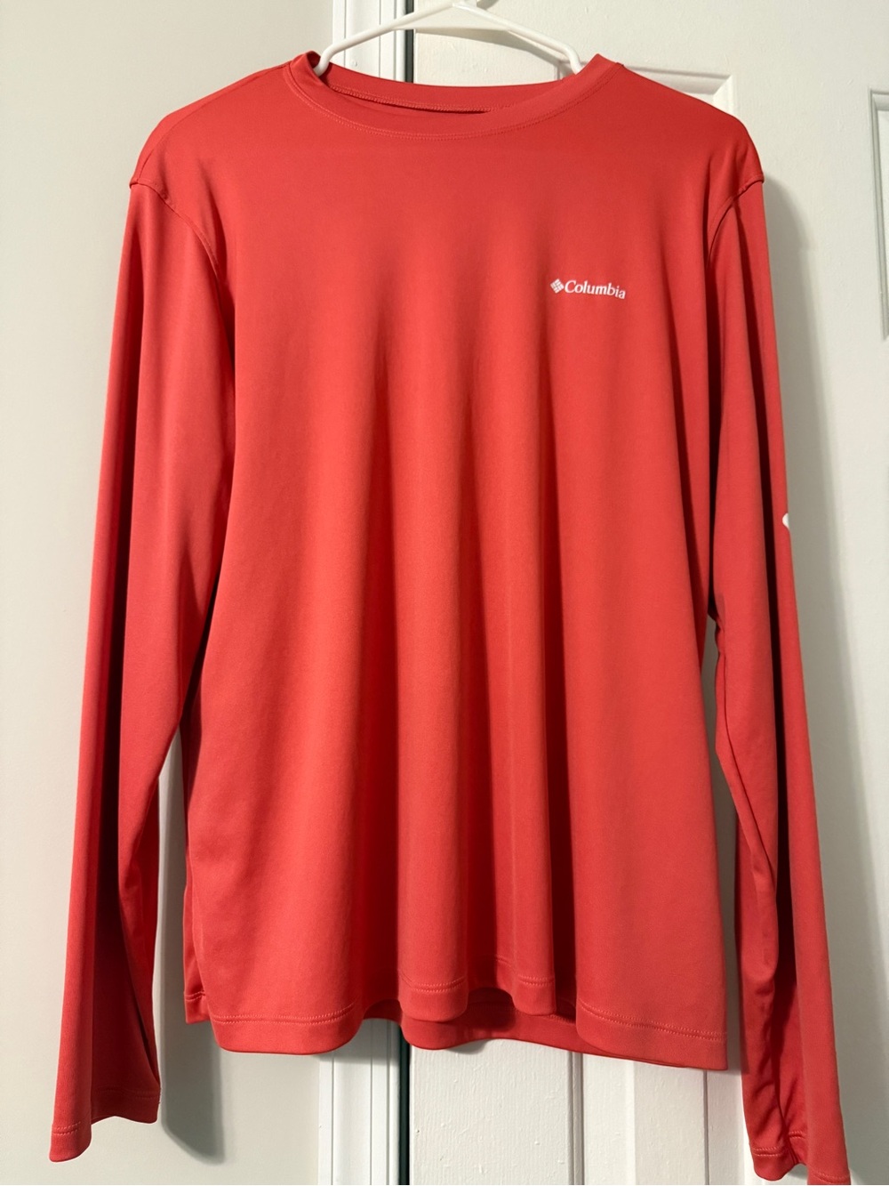 Columbia Men's Crewneck Long-Sleeve Shirt - Coral